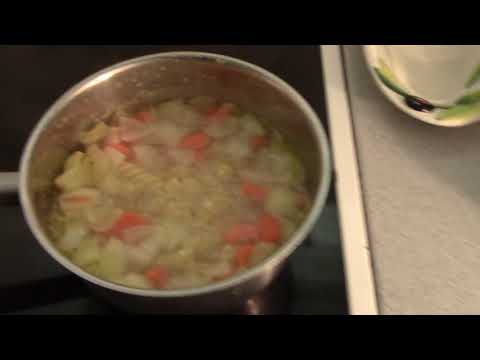 MongoTV_2669 - Min Aftensmad - OKSEBOUILLONSUPPE Med Gulerødder - Løg - Pastaskruer