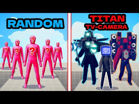 TITAN CAMERAMAN TEAM vs RANDOM UNITS TEAM | TABS - Totally Accurate Battle Simulator