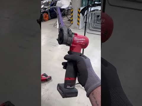 Milwaukee belt sander - super impressed with this plus it’s not as noisy as the pneumatic ones.