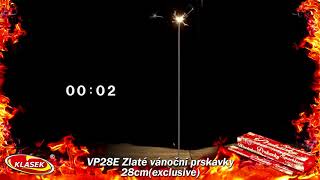 Prskavky zlaté vánoční 28cm 10ks