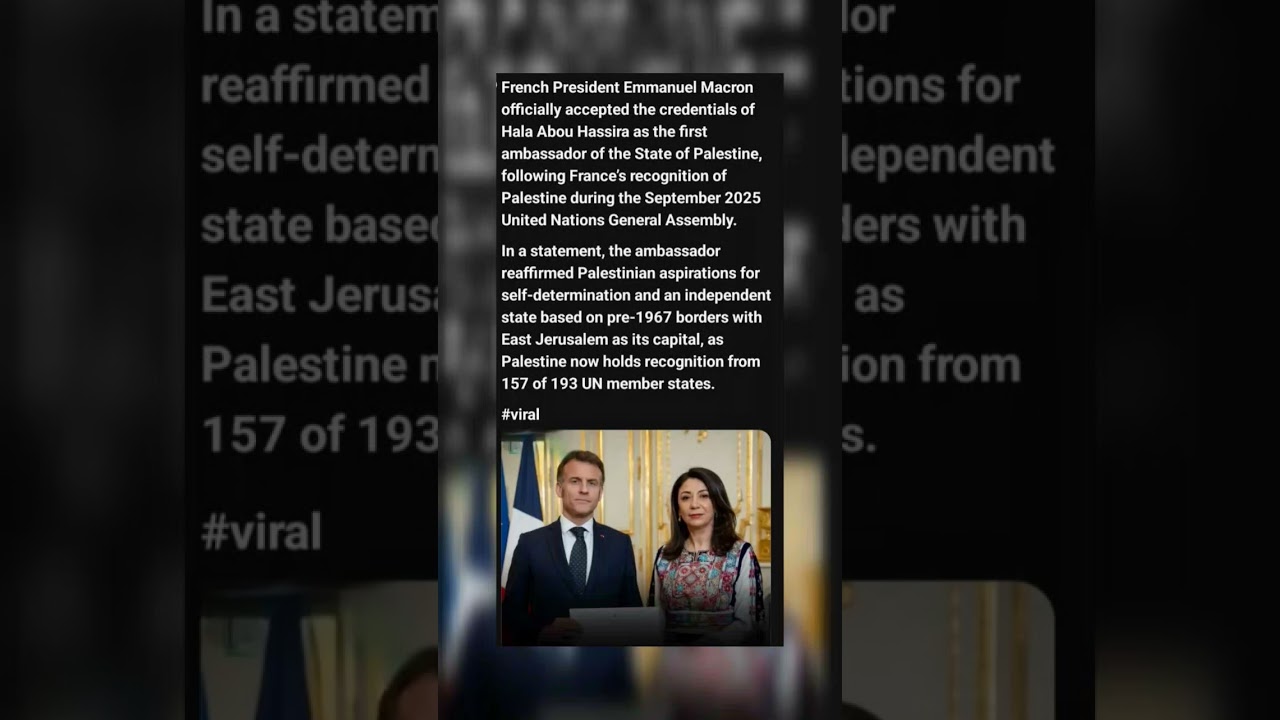 French President Emmanuel Macron officially accepted the credentials of Hala Abou Hassira
