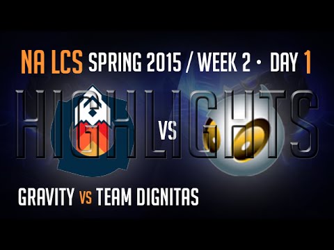 Gravity vs Dignitas (Highlights) | Season 5 NA LCS Week 2 Day 1 Game 1 Spring Split 2015 | GV vs DIG