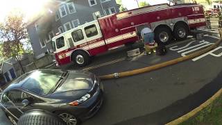 preview picture of video 'Carlstadt 4th Alarm 585 Broad May 1, 2013. First Due Helmet Cam GoPro2   #1DC'