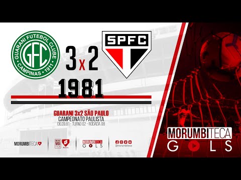 Guarani 3x2 São Paulo - Paulista 1981 - Turno 02 - rodada 08 - 06/09/1981
