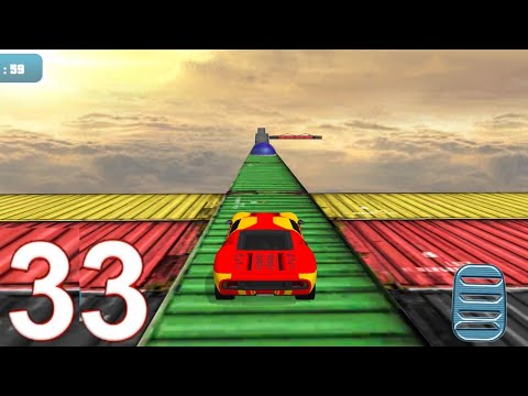 Impossibe Stunt Car Tracks 3D #33 Red Car Driving - Levels 4 to 7 Racing Game Android iOS Gameplay