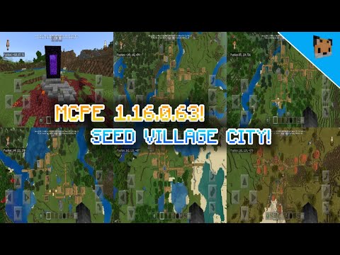 Minecraft PE 1.16.0.63 Bedrock Seed Village City! Mcpe 1.16 Seed Coastal Village and bigger Village!
