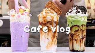 ☀️오늘은 뭐가 당기세요?-라떼 아니면 스무디?🥤지치고 힘들 땐 음료 ASMR로 힐링해요/카페브이로그/Cafe Vlog/ASMR/Tasty Coffee