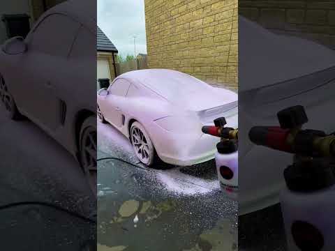 Detailing 101- How to FOAM your vehicle like a PRO #shorts #asmr #detailing