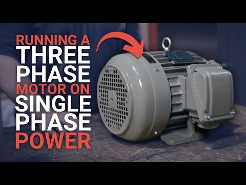 Part of a video titled Can you run a 3 phase motor on single-phase power? (Yes! Learn ...