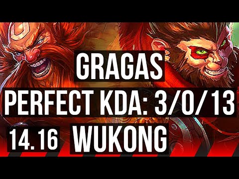 GRAGAS vs WUKONG (TOP) | 3/0/13 | NA Master | 14.16