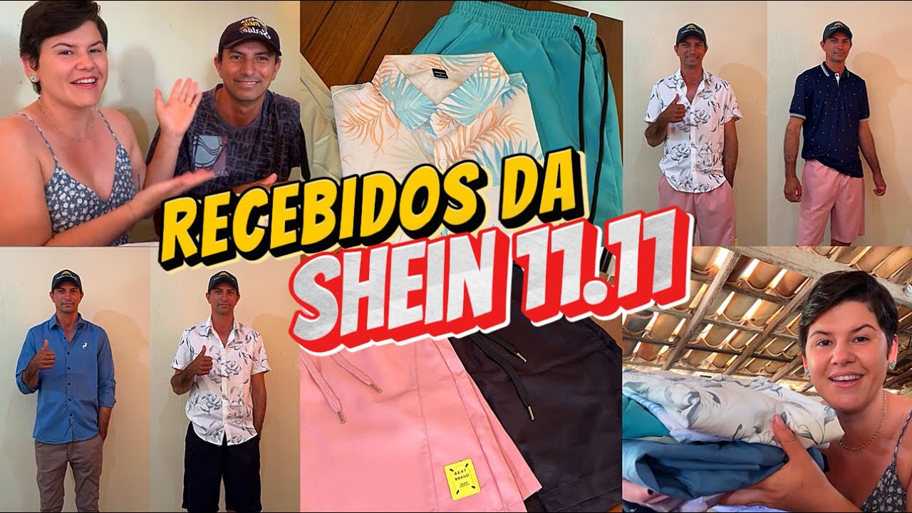 SHEIN 11.11 + ELE NA SHEIN + PRIMEIROS RECEBIDOS MASCULINOS DA SHEIN