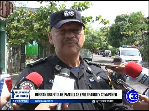 Borran grafitis de pandillas en Ilopango y Soyapango