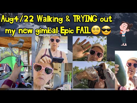 Aug4/22 walk/talk while trying out my new #gimbal,  FAIL #wfpbvegan🥔🍠 #100lbslost #hslf #maintaining