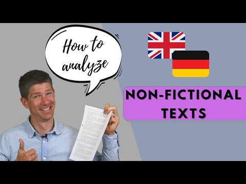 How to analyze non-fictional texts - English upper secondary - in German - explanation and examples