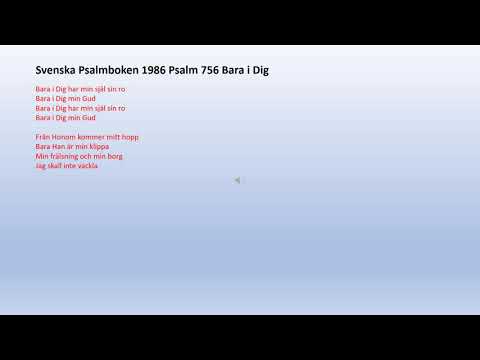 Psalm 756 Bara i Dig har min själ sin ro