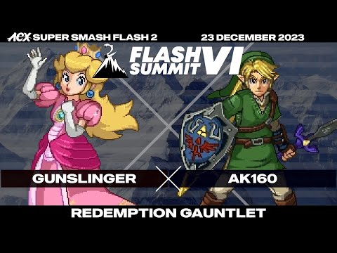 Gunslinger (Peach) vs AK160 (Link) - Redemption Gauntlet - Flash Summit VI
