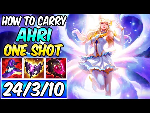 CLEAN ONE-SHOT AHRI MID CARRY S+ | Build & Runes | Diamond Star Guardian Ahri | League of Legends