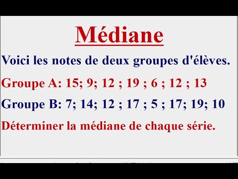 Comment déterminer la médiane d'une série statistique ?
