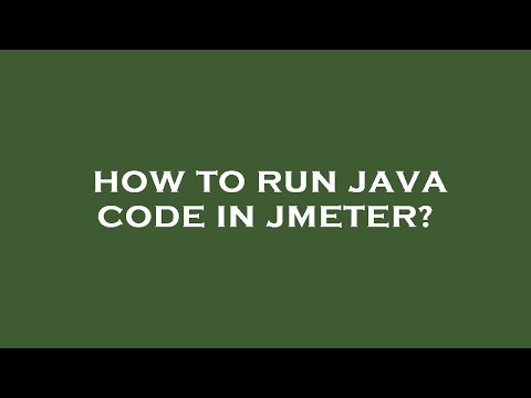 How to run java code in jmeter?
