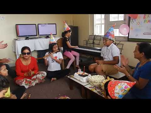 Spiny Babbler: Education 'Happy Birthday' song to Prabir