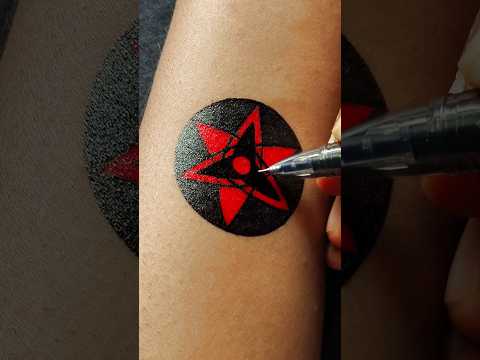 Sasuke Eternal Mangekyou Sharingan tattoo idea | Naruto inspired art........#tattoo #art #shorts