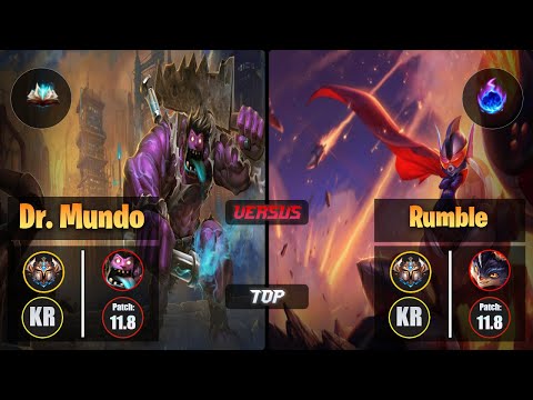 Challenger DR. MUNDO [Unsealed Spellbook] (Top) VS  RUMBLE - Challenger KR Patch 11.8