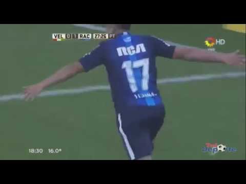Gol de Marcos Acuña - Doblete  - Velez Sarsfield 0 x 2 Racing Club - Fecha 4 - Liga Argentina