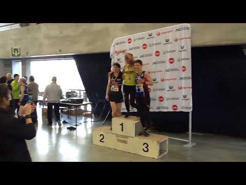 CB/BK Masters Indoor 2019 Gent, podium 800m W45, Lizzy IMMESOETE (ACME)