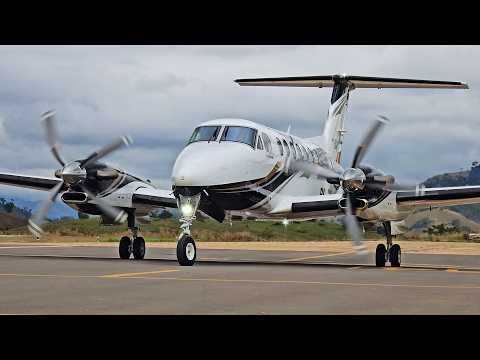 King Air 360 PS-THG Acionamento e Decolagem em Cachoeiro de Itapemirim ES