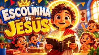 NA ESCOLINHA COM JESUS! 1 Hora de Louvores Gospel Infantis Animados para Crianças e Louvar