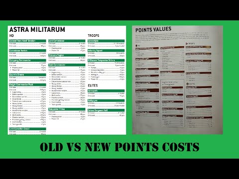 Tactics video: New Astra Militarum codex points compared to the old unit costs | Warhammer 40,000