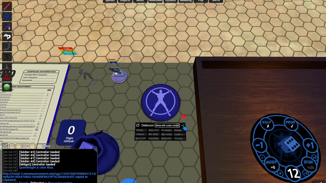 How To Import Your JSON File (Tabletop Simulator with Hero System Mod)