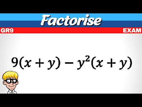 Exam Factorise Grade 9