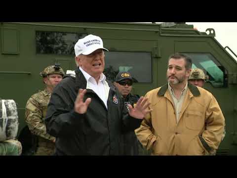 Standing along the Rio Grande, President Donald Trump says "a lot of the crime in our country is caused by what's coming through here." (Jan. 10)
