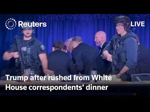 Video Thumbnail: LIVE: Trump speaks after rushed from White House correspondents' dinner