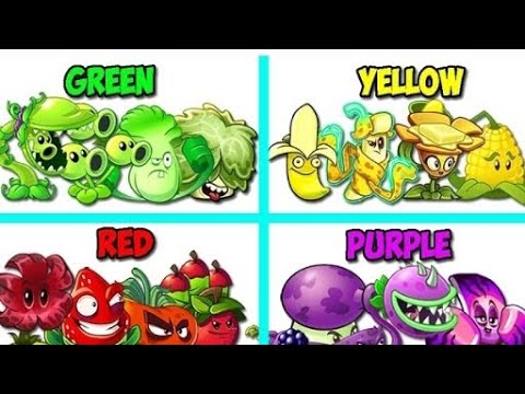 Random 16 COLOR Team 4 Plants Battlez - Who Will Win? - Pvz 2 Plant Team vs Plant Team @Agaming623