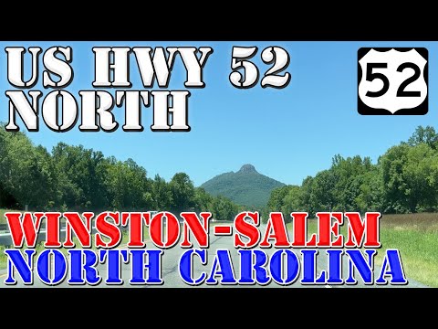 US 52 North - Winston-Salem to Mt. Airy - North Carolina - 4K Highway Drive