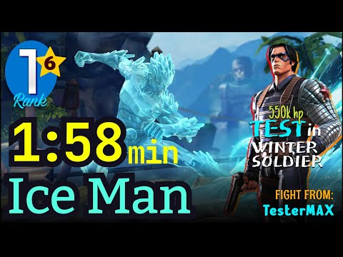 1:58 sec! ICEMAN 6* Rank1 [Synergy: Professor-X] Test in ROL #iceman