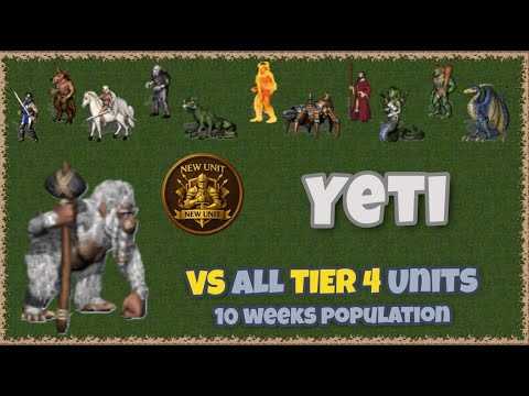 NEW UNIT! Yeti vs all Tier 4 basic units | Heroes 3 Horn of the Abyss