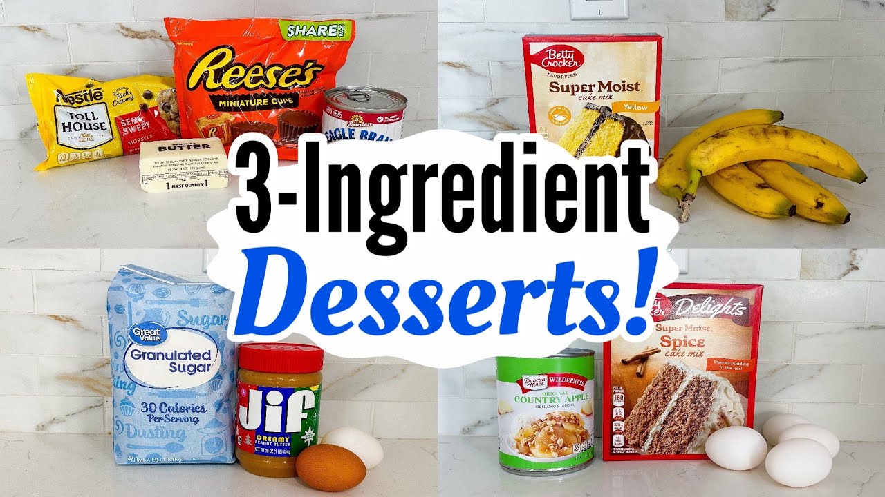 6 EASY 3-Ingredient Desserts | Quick & Simple Tasty Sweet Treats