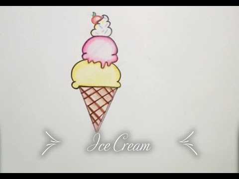 How to draw an ice cream 🍦 | done by Samyuktha | #Simply Cute