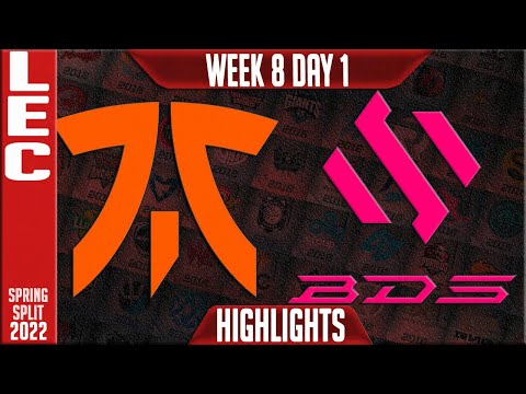FNC vs BDS Highlights | LEC Spring 2022 W8D1 | Fnatic vs Team BDS