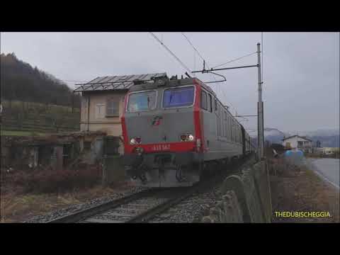 I TRANSITI DEL TRENO MERCI CON ARRIVO IN STAZIONE A ROBILANTE.  (CN) SAB. 27 - 11 - 2021.
