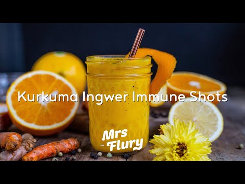 Kurkuma Ingwer Immune-Shots selber machen - Vitamin C