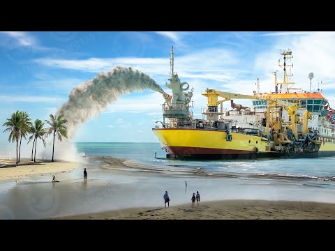 Filling MILLIONS of Cubic Meters of Sand into The Sea: INSIDE Giant Dredging Ship