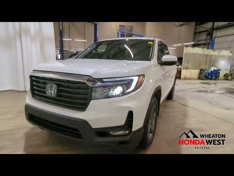 2022 Honda Ridgeline EX-L AWD in White for sale at Wheaton Honda West in Calgary, AB
