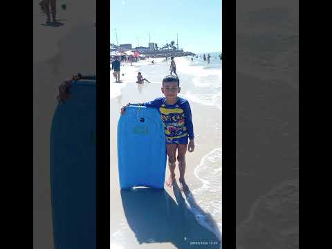 🌊 NA PRAIA DE CAMAPUM — PRANCHA NOVA DE BODYBOARD! 💙 Nícolas Lorenzo — Macau‑RN