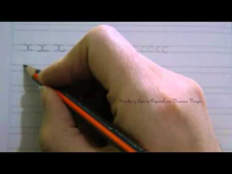 Caligrafía: Cómo escribir la letra x minúscula (tercera manera)