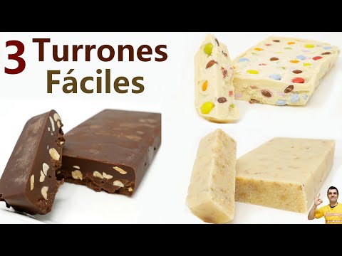 Como hacer TURRÓN 🎄😍🎅(3 RECETAS FÁCILES, SIN MOLDE,  POCOS INGREDIENTES) DISFRUTA esta NAVIDAD # 639