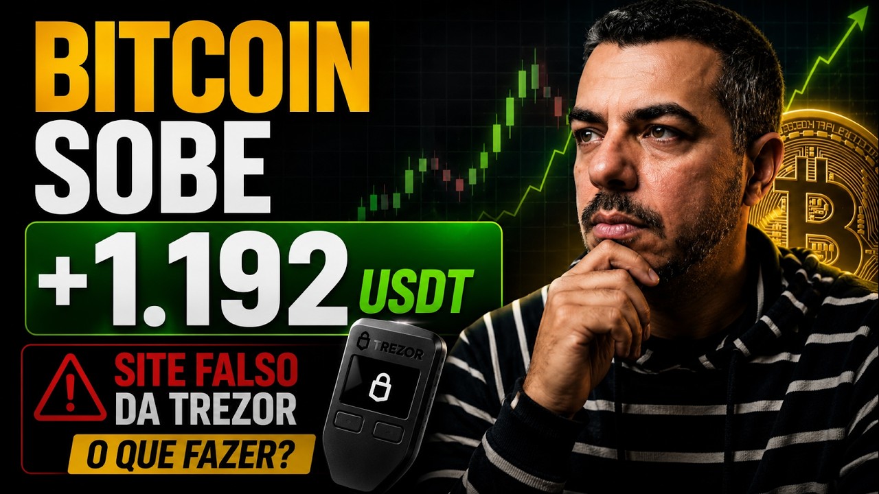 Bitcoin HOJE Sobe | Site da Trezor Falsa + Ataque BTCPay | Resumo Day Trade R$ 6.058,00 Lucro
